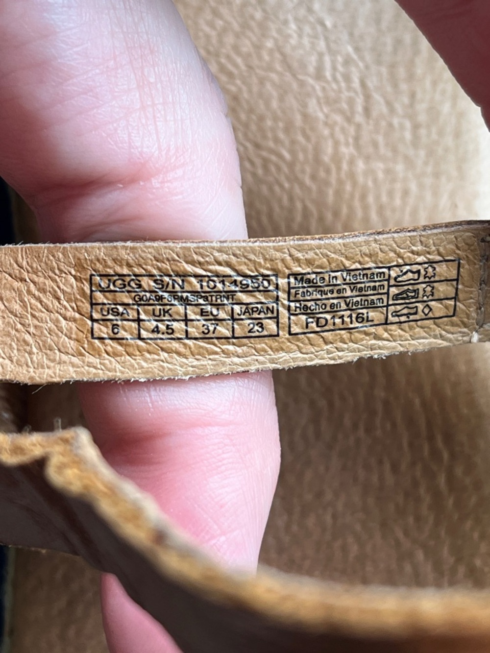 UGG Cognac Leather Strappy Flat Sandals - Picture 13 of 13